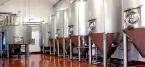 our beer brewing vats